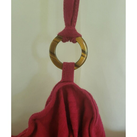 Guess Wild Berry Women's  Ruffle O-Ring Halter Top Tank Size XL NWT - Picture 3 of 7